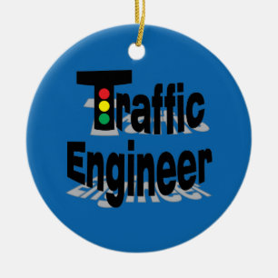 Verkehrsingenieur-Lichter Keramik Ornament