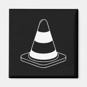 Verkehrskegel-Strassenarbeiterinnen Faul Halloween Magnet