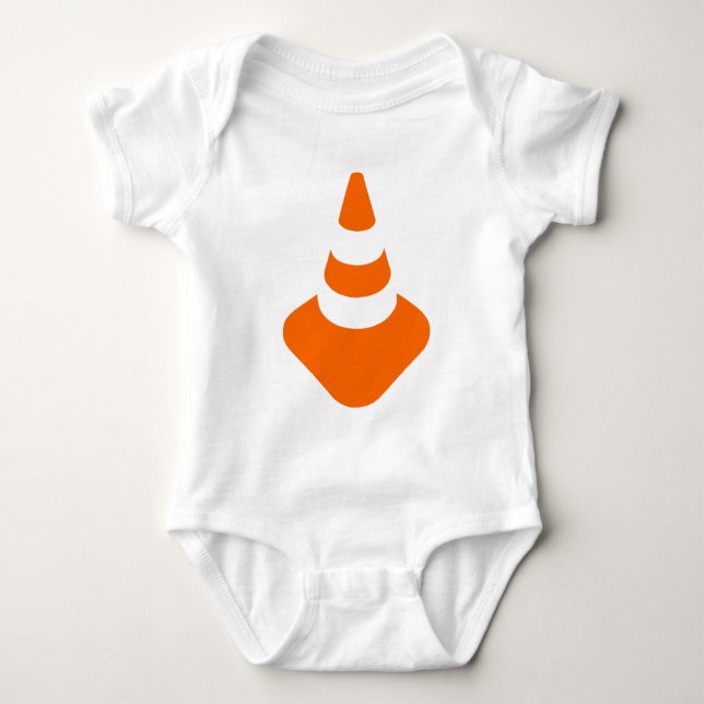 VerkehrskegelsicherheitsmastWhitch Hutmarkierung Baby Strampler (Vorderseite)