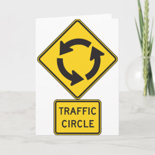 Verkehrskreisel-Straßenschild Gelbes Diamant Karte