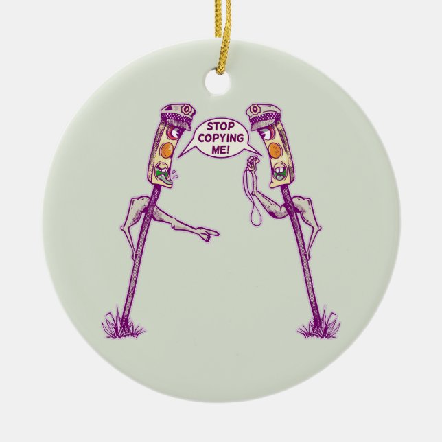 Verkehrsleuchten Keramik Ornament (Vorne)