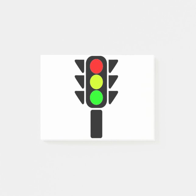 VERKEHRSLICHTE, ROT, GELB, GRÜN POST-IT KLEBEZETTEL (Vorderseite)