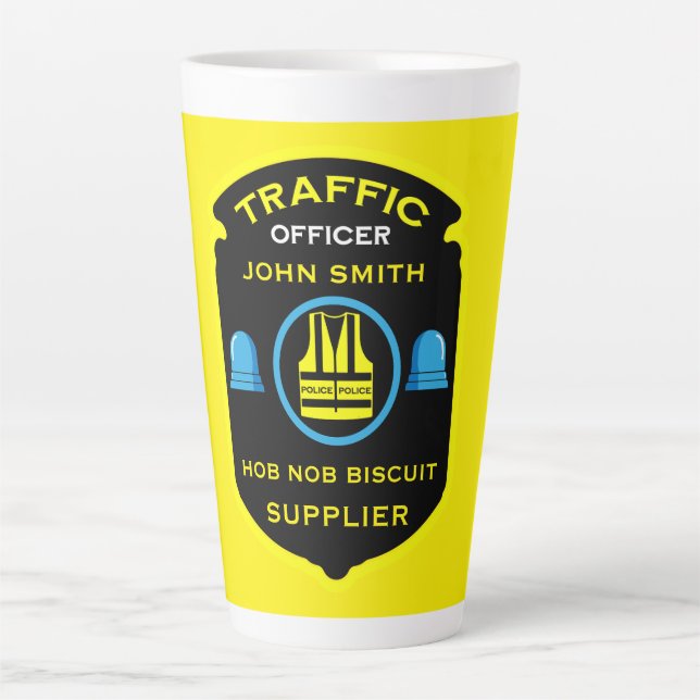Verkehrspolizei Funny Gift Milchtasse (Vorderseite)