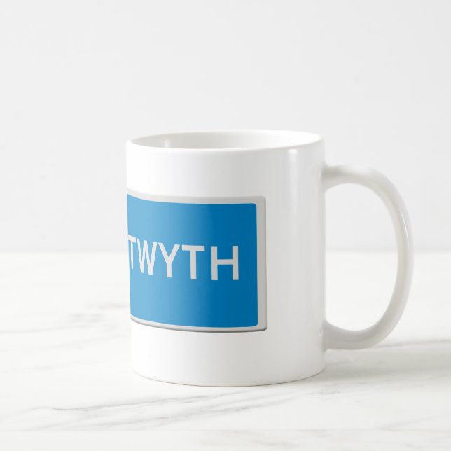 Verkehrsschild Aberystwyth  Kaffeetasse (Rechts)