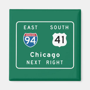 Verkehrsschild Chicagos, IL Magnet