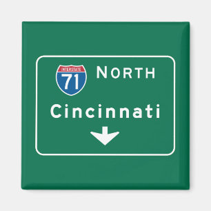 Verkehrsschild Cincinnatis, OH- Magnet