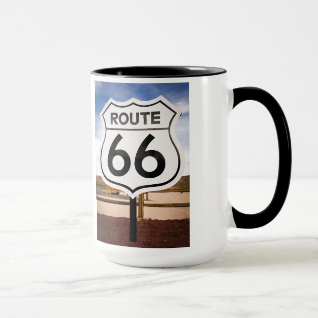Verkehrsschild des Weges 66, Arizona Tasse (Rechts)