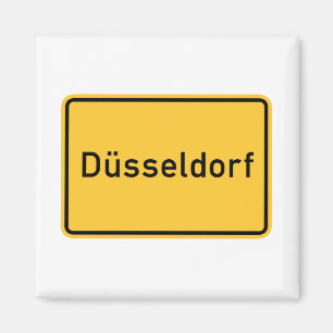 Verkehrsschild Dusseldorf, Deutschland Magnet