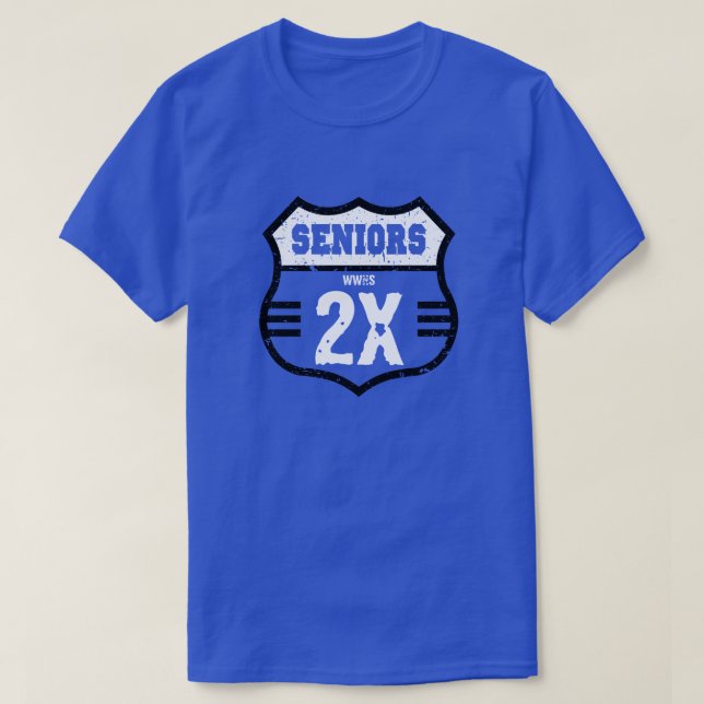 Verkehrsschild für Not leidende Senioren T-Shirt (Design vorne)