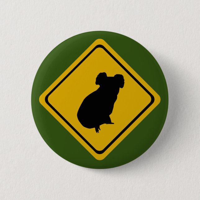Verkehrsschild Koala Button (Vorderseite)
