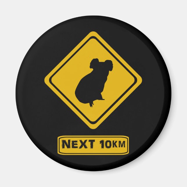 Verkehrsschild Koala Magnet (Vorne)