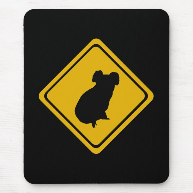 Verkehrsschild Koala Mousepad (Vorne)