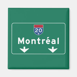 Verkehrsschild Montreals, Kanada Magnet