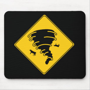 Verkehrsschild-Tornado Mousepad