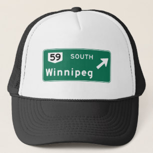 Verkehrsschild Winnipegs, Kanada Truckerkappe