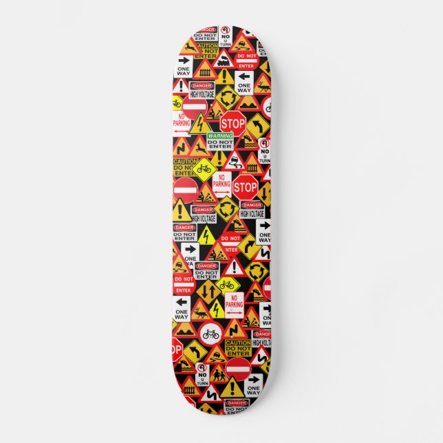Verkehrsschilder Skateboard (Vorderseite)