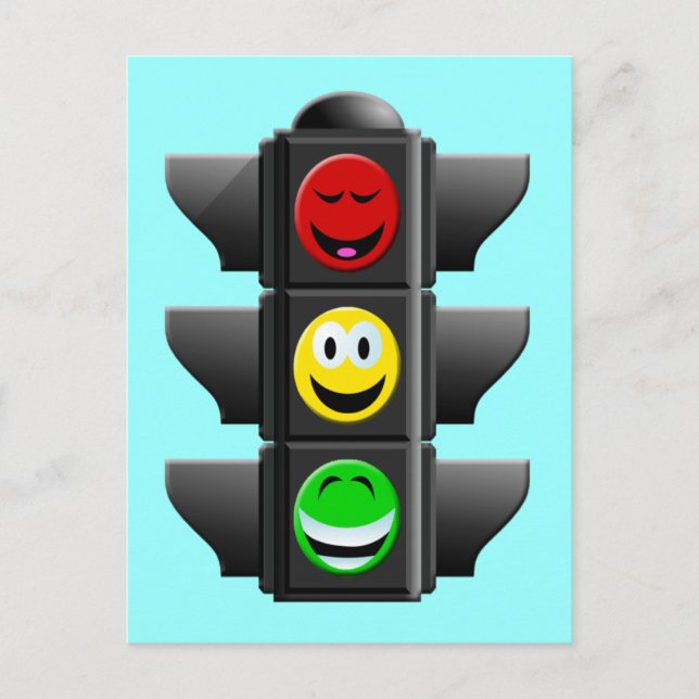 VERKEHRSSIGNAL POSTKARTE (Vorderseite)