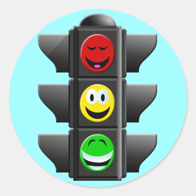 VERKEHRSSIGNAL RUNDER AUFKLEBER (Vorderseite)