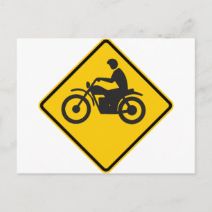 Verkehrszeichen der Autobahn Postkarte