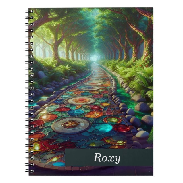 verkettetes Glas-Road-Notebook Notizblock (Vorderseite)