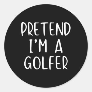 Verkleidung als Golfspieler Halloween Einfach Lust Runder Aufkleber