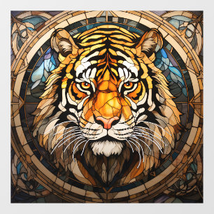 Verkleidung des Tiger-Fensters aus festem Glas Fensteraufkleber
