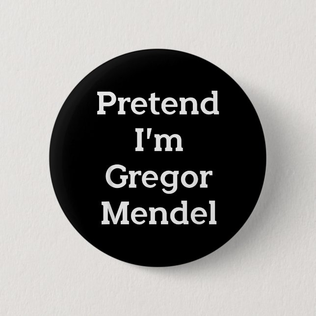 Verkleidung Gregor Mendel Kostüm Lustiger Hallowee Button (Vorderseite)