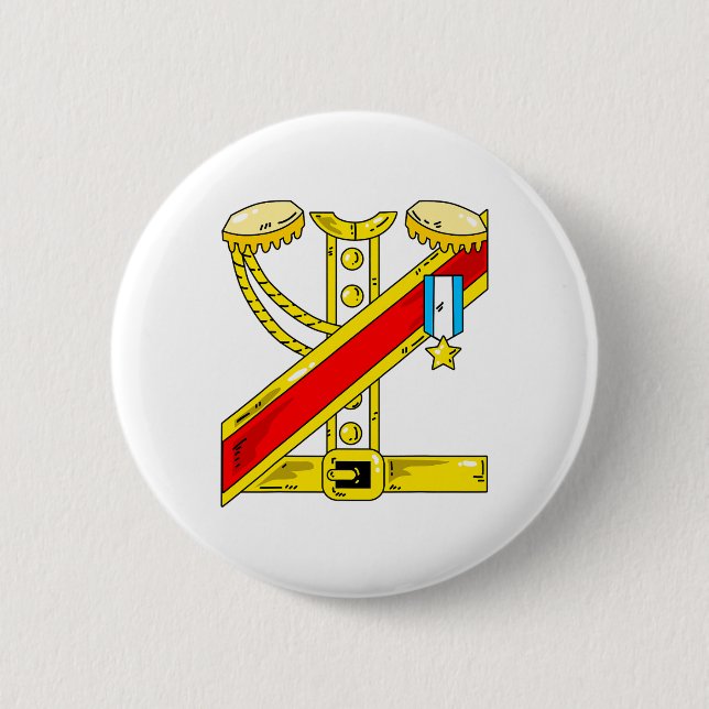 Verkleidung von Prinz Charming Lustiges Halloween- Button (Vorderseite)