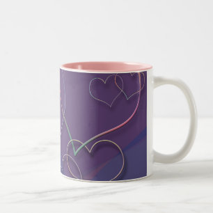 Verknüpfte Herzen von Fran Hogan Keramik Tasse