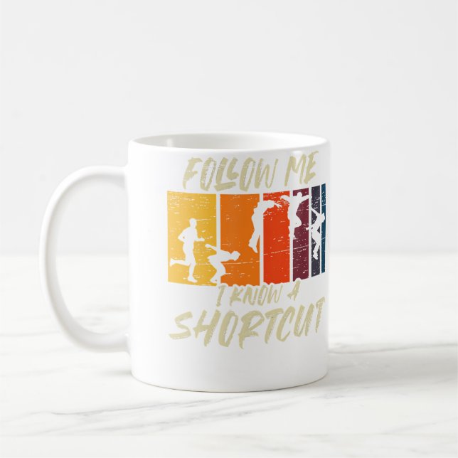 Verknüpfung Lauf Sprung Flip Freerunning Akrobatik Kaffeetasse (Links)