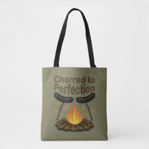 Verkohlt bis zur Perfektion Lustiger Hot Dog am La Tasche