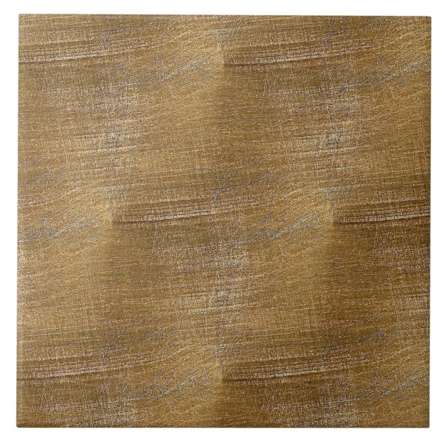 Verkratzter gebürsteter Goldmetallblick Fliese (Vorderseite)