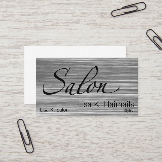 Verkratzter Salon Visitenkarte (Vorderseite/Rückseite Beispiel)
