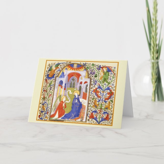 Verkündigung mittelalterliche Illumination (Vorderseite)