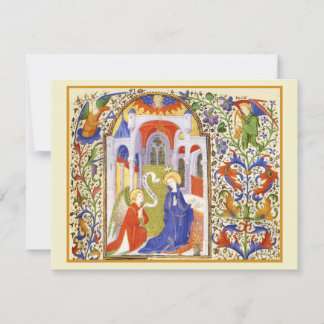Verkündigung mittelalterliche Illumination Mitteilungskarte