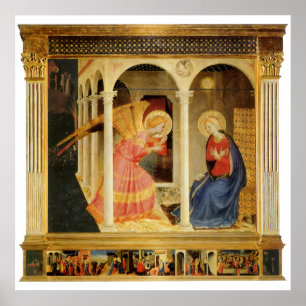 Verkündigung von Fra Angelico, Renaissance-Fine-Ar Poster