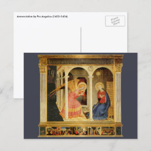 Verkündigung von Fra Angelico, Renaissance-Fine-Ar Postkarte