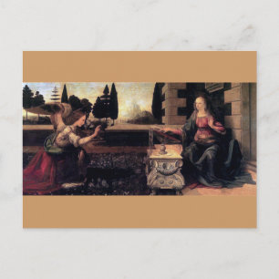 Verkündigung von Leonardo Da Vinci Postkarte