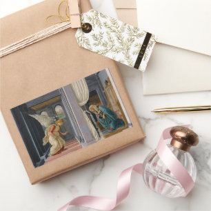 Verkündigung von Sandro Botticelli Rechteckiger Aufkleber