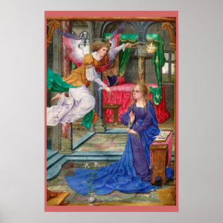 Verkündigungsengel und Maria mittelalterliche reli Poster