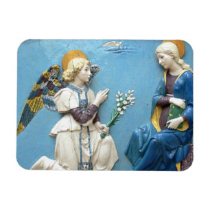Verkündigungsmadonna Renaissance Della Robbia Blau Magnet