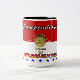 Verkürzte Creme der Awesomeness Suppen-Dose Zweifarbige Tasse