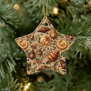 Verlangen nach Croissants Keramik Ornament