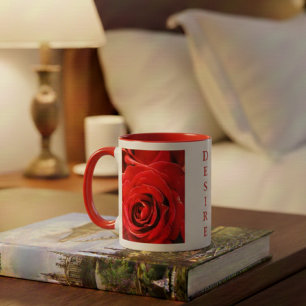 Verlangen Sie rote Rosen 11oz Zwei-Töne-Tasse Rot Tasse