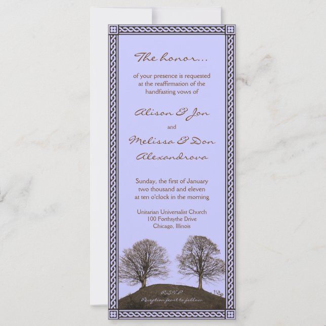 Verlängerung der Doppelbearbeitung Einladung (Vorderseite)