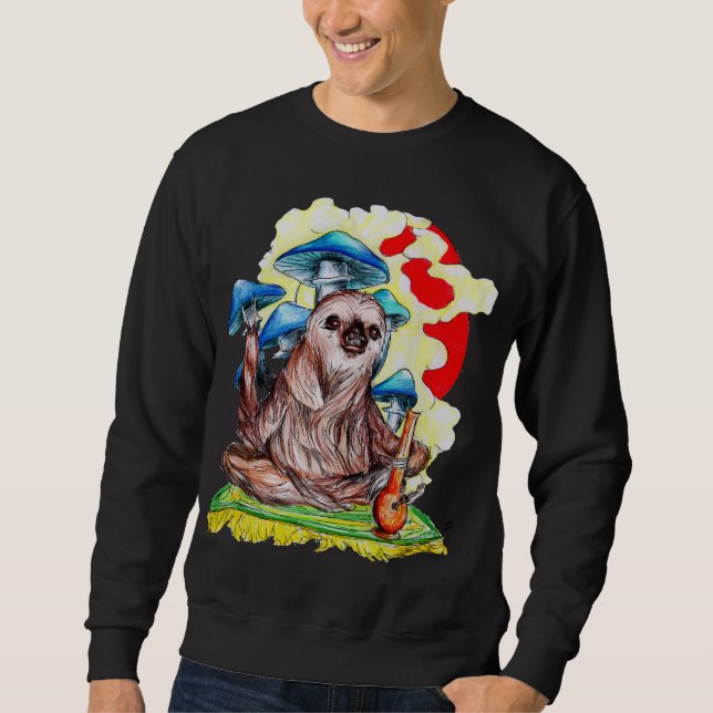Verlangsamen Sie Bewegungen und gute Schwingungen Sweatshirt (Vorderseite)