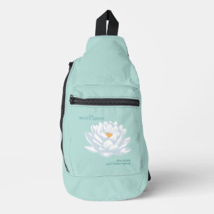 Verlangsamt, nicht zu spät - der weiße Lotus Crossbody Bag