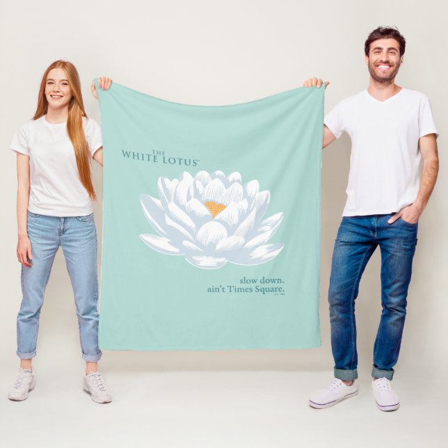 Verlangsamt, nicht zu spät - der weiße Lotus Fleecedecke (Beispiel)