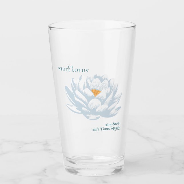 Verlangsamt, nicht zu spät - der weiße Lotus Glas (Vorderseite)