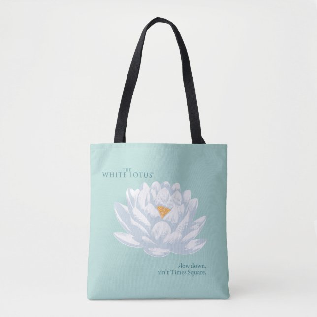 Verlangsamt, nicht zu spät - der weiße Lotus Tasche (Vorderseite)